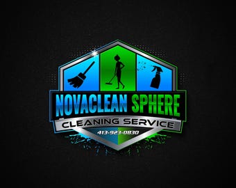 Custom Cleaning Logo Design | Professional Maid Branding | Modern Janitorial Identity | Digital Housekeeping Business Logo
