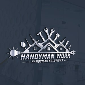 handyman logo design | handyman services | construction logo | roofing logo | home repair | roofing business | builder logo |architect logo