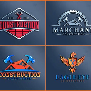 I will design construction logo, real estate logo and business logo within 24 hours