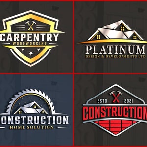 construction logo | plumbing logo | contracting logo | electrical logo | hammer logo | roofing logo | architect logo | real estate logo