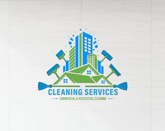 Custom Cleaning Service Logo Design | Professional Cleaning Business Branding | Commercial, Residential, Housekeeping, House Cleaning Logo