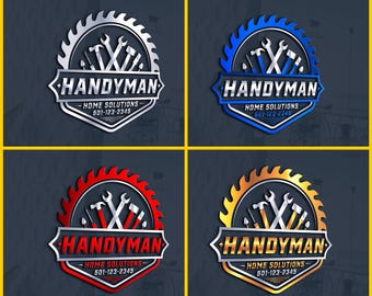 Custom Construction Logo Design: Handyman, Roofing, Real Estate