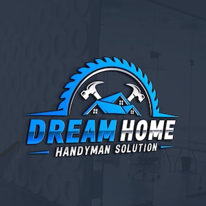 custom construction logo design | handyman logo design | home repair | home remodeling | roofing logo | roofing business | hammer logo