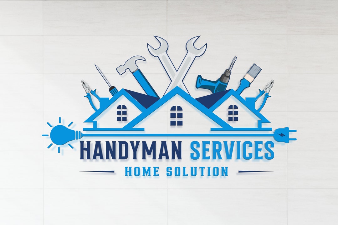 Construction Logo Design Handyman Logo Professional Handyman Branding Home Renovation