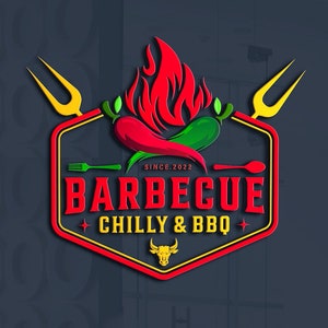 Restaurant logo | BBQ logo | Food logo | Kitchen logo | Bar logo | Barbecue | Catering logo | Grill logo | Restaurant business