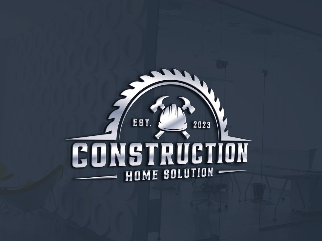 Construction Logo Design Handyman Logo Roofing Logo Construction Hat