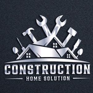 Construction Logo Design | Handyman Logo | Handyman Service | Home Repair | Home Renovation | Home Remodeling | Builders Logo | Roofing Logo