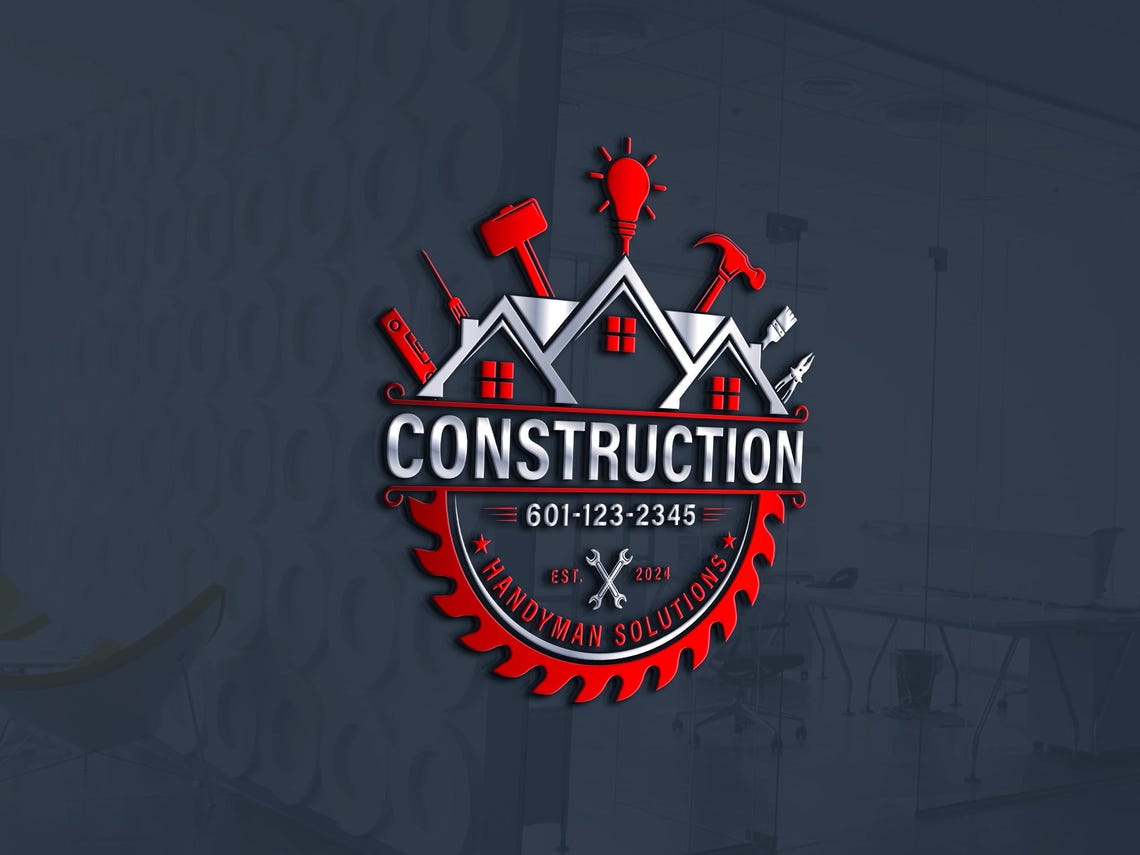 Custom Handyman & Construction Logo Design | USA Construction Logo ...