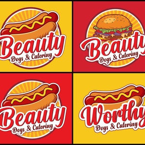 Burger logo | Hot dog logo | Burger lover | Fast food logo | Hot dog lover | Restaurant logo | Food Truck logo