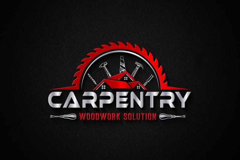 Custom Carpentry Logo Design: Modern Woodworking Logo - Etsy