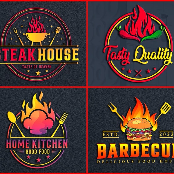 Diseño de logotipo de restaurante personalizado / Logotipo de restaurante / Logotipo de comida / Logotipo de cocina / Logotipo de catering / Logotipo de barra / Logotipo de cerveza / Negocio de restaurante