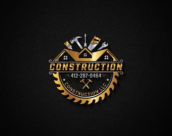 I will design custom construction, handyman, real estate, contracting, builder, architect, roofing, home renovation and modeling logo