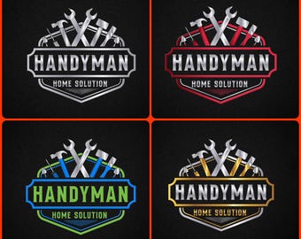 Custom Handyman Logo | Construction Logo Design | Architect & Home Builder Logo | Professional Branding