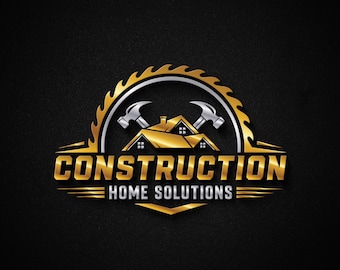 I will design custom handyman and construction logo, handyman services, roofing logo, tools logo, hammer logo, home remodeling logo