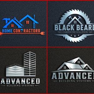 I will design construction logo, plumbing logo, roofing logo, architect logo within 24 with unlimited revision