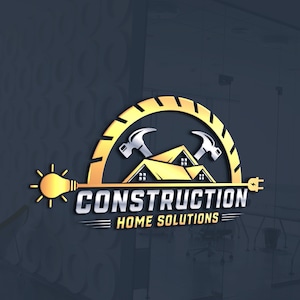 Construction logo design | Home repair  logo | Handman logo | Handyman services | Home remodeling | Home improvement | Hammer logo| DIY logo