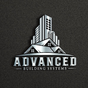May include: A silver logo with a stylized image of a city skyline and the text "ADVANCED BUILDING SYSTEMS".