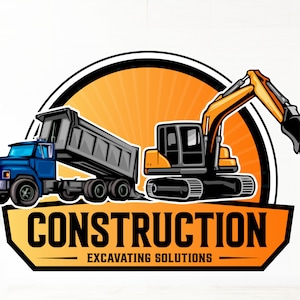 Construction logo | Excavator logo | Bulldozer logo | Dump truck logo | Architect logo | Builders logo | Handyman logo | Roofing logo