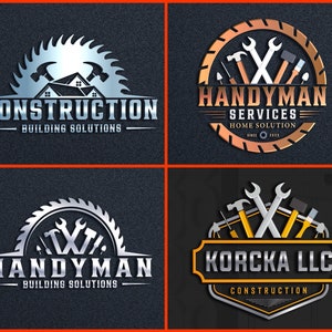 Handyman services logo | Home repair logo | Home improvement logo | Home renovation | Home remodeling logo | Tools logo | construction logo