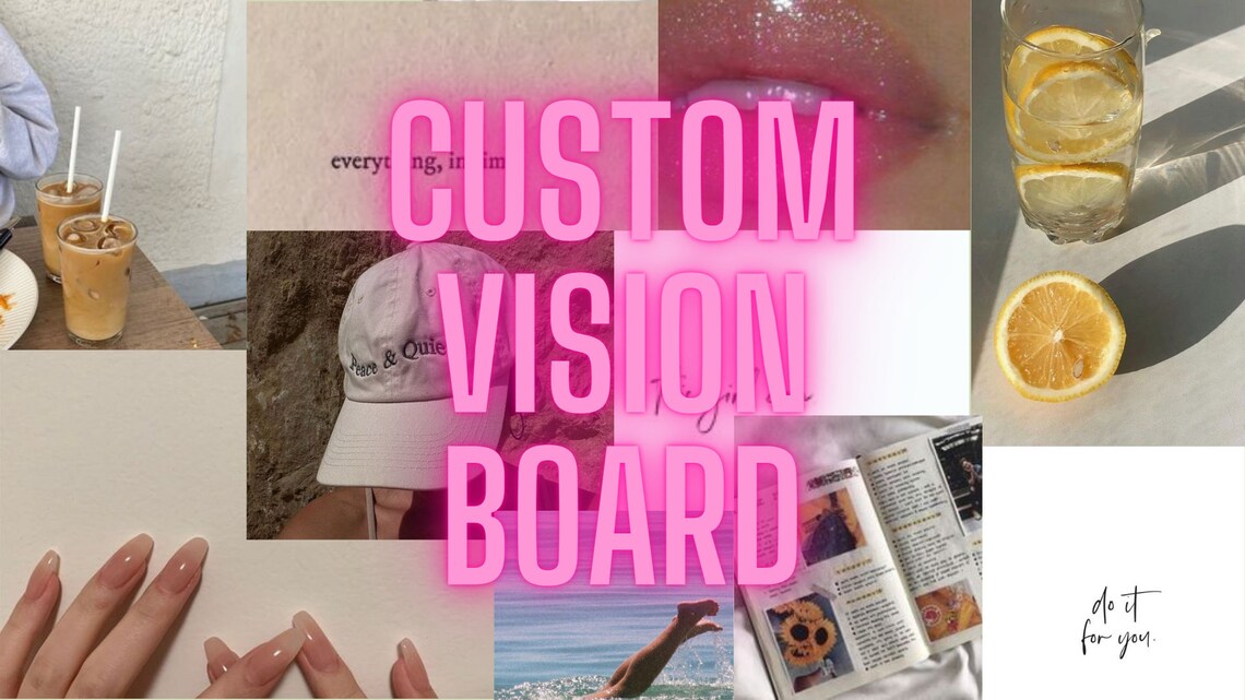CUSTOM Vision Board for Desktop | Etsy