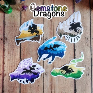 Gemstone Fantasy Dragon Sticker Series 1