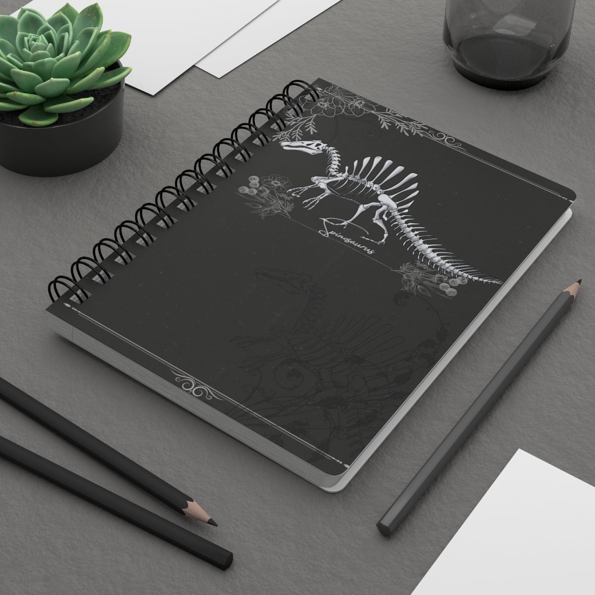 Gothic Style Spinosaurus Skeleton Journal