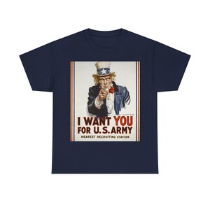 Uncle Sam Cotton Tee Shirt - Patriotic USA Graphic Tee, 4th of July Apparel, Independence Day Unisex T-Shirt, American Flag Shirt, USA Pride