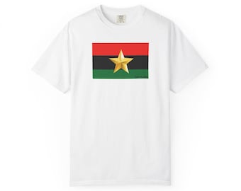 Unisex Garment-Dyed T-shirt featuring Star & Flag Design - Casual Wear, Summer Styles, Gift Idea, Heritage Celebration, Statement Tee