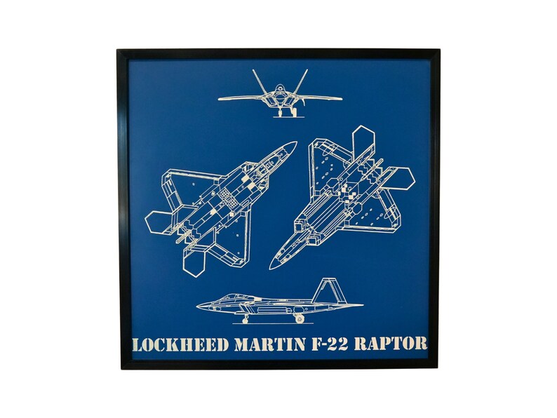 North American F86A Sabre Blueprint Art Laser Engraved Twotone