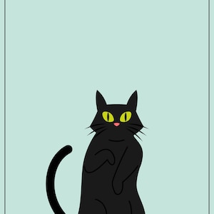 Sedersi per cosa? Cartolina per gatti! divertente cartolina di gatto