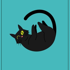 Gatto NINJA! divertente cartolina di gatto