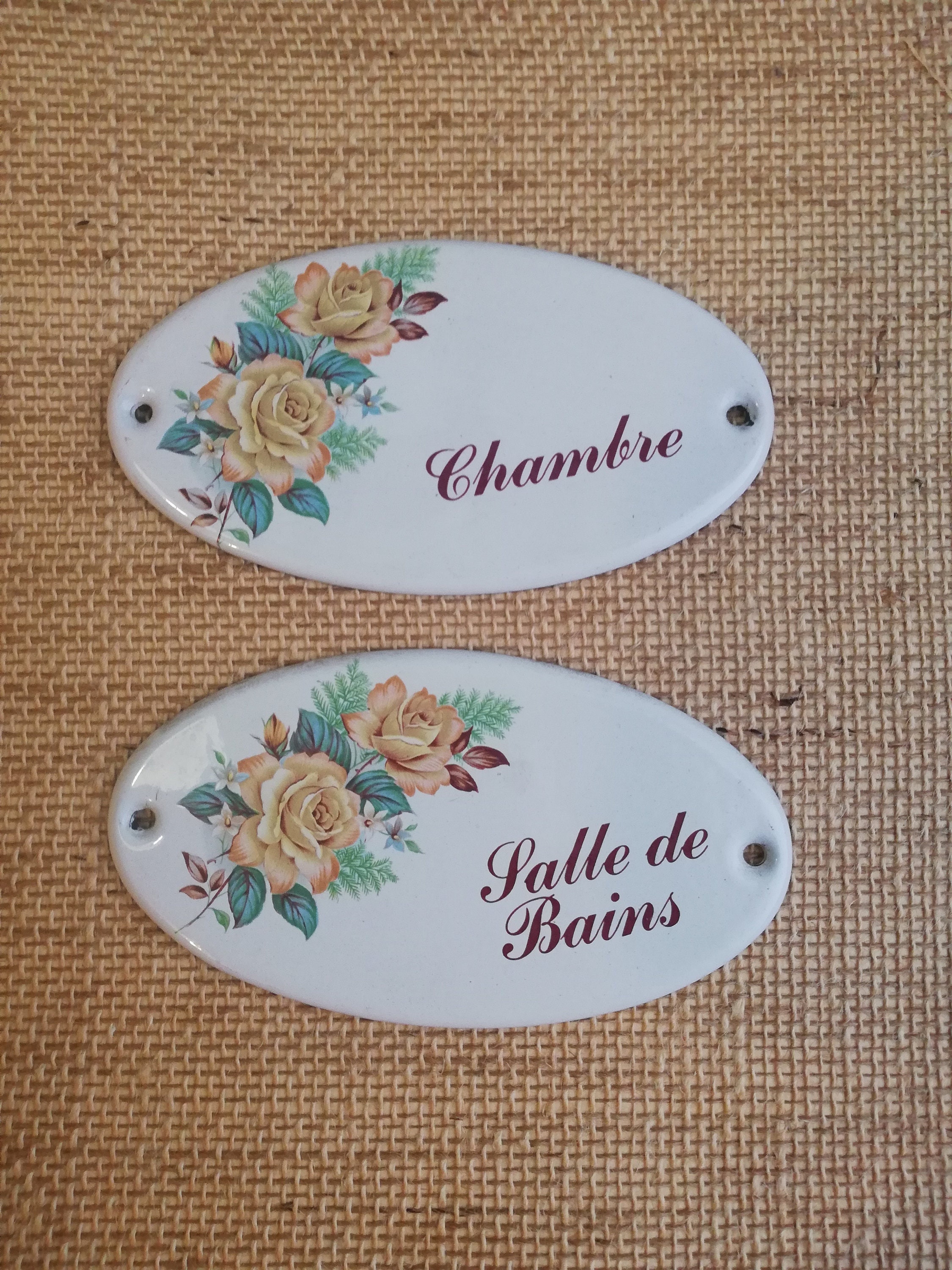 Deux Plaques en Tôles Émaillée