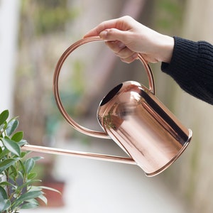 Copper Watering Can Modern Large Watering Can Copper Pitcher House Plant Watering Pot Plant Lovers Gift Plant Mom Gift Gardening Gift