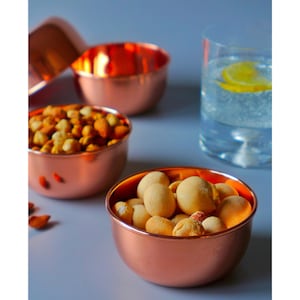 Copper Snack Bowl Set Handmade Sauce Bowl Small Serving Bowl Set Copper Kitchen Decor Candy Bowl Dip Serving Bowl