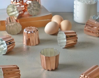Vintage Copper Canele Molds - Set of 24 - French Pastry Baking