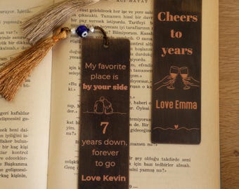 Custom Copper Bookmark: 7th Anniversary Gift for Book Lovers