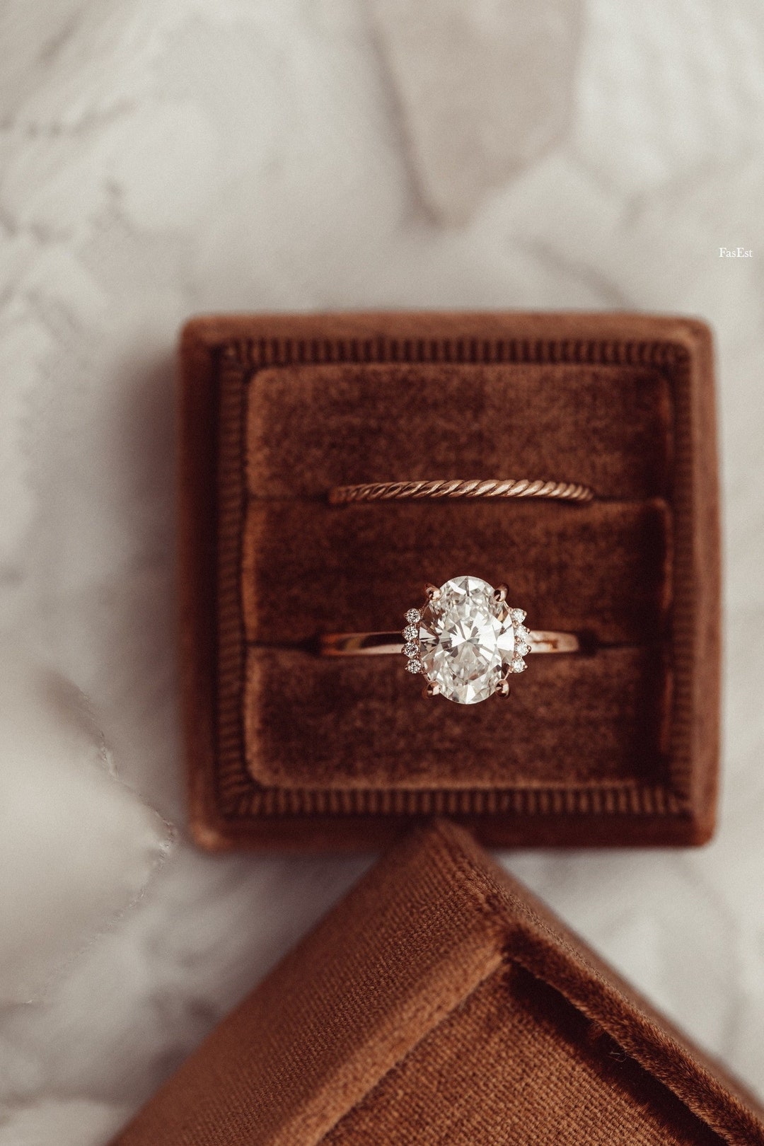 Oval Moissanite Engagement Ring 14K Solid Gold Ring Oval Wedding Ring ...