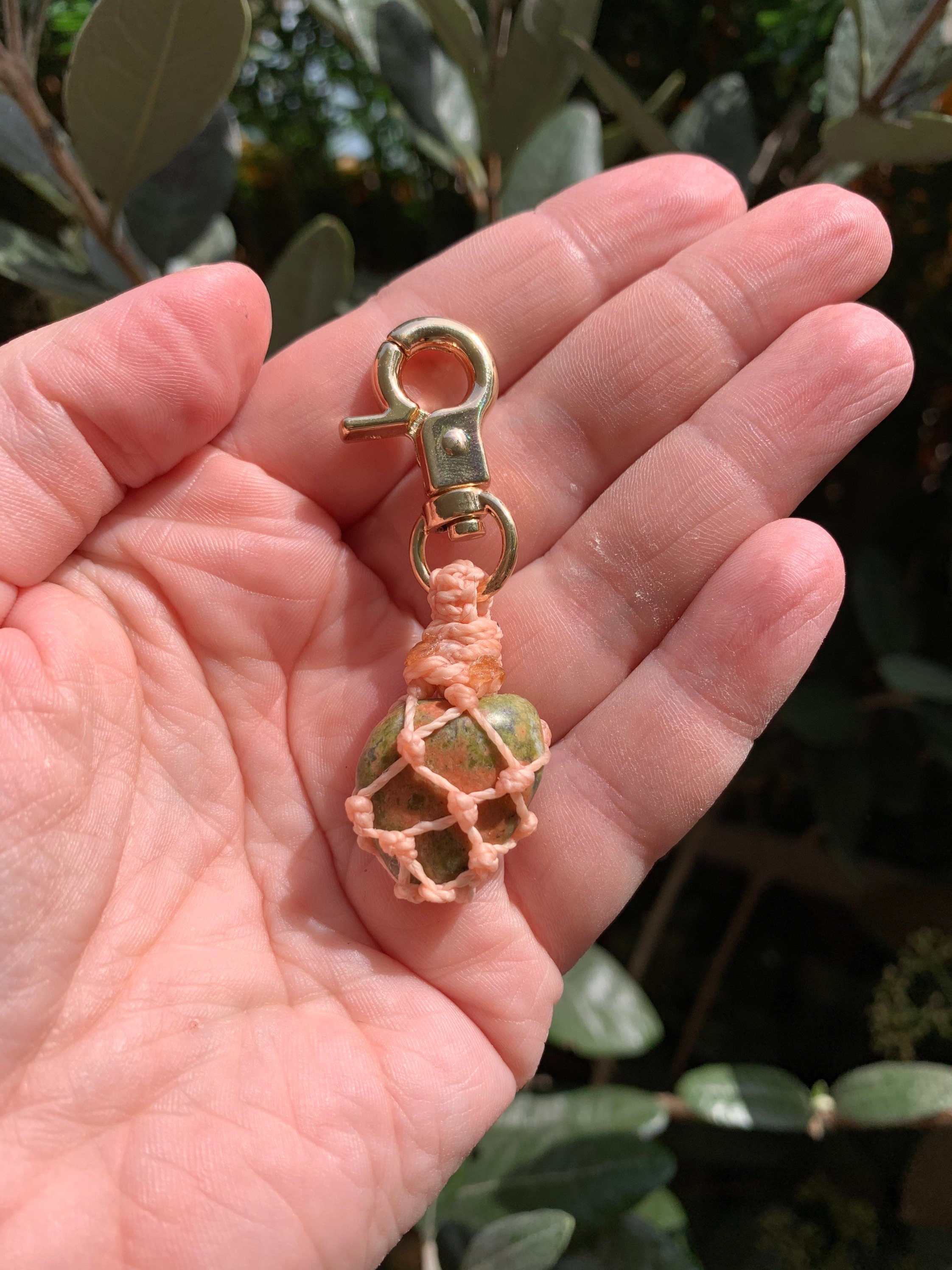 Amulette Unakite A Pour Animaux - Pierre Libération Blocage Émotionnel