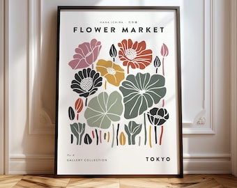 Tokyo Flower Market Print: Japanese Botanical Wall Art (Digital Download)