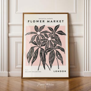 London Flower Market Print: Modern Floral Wall Art (Digital Download)