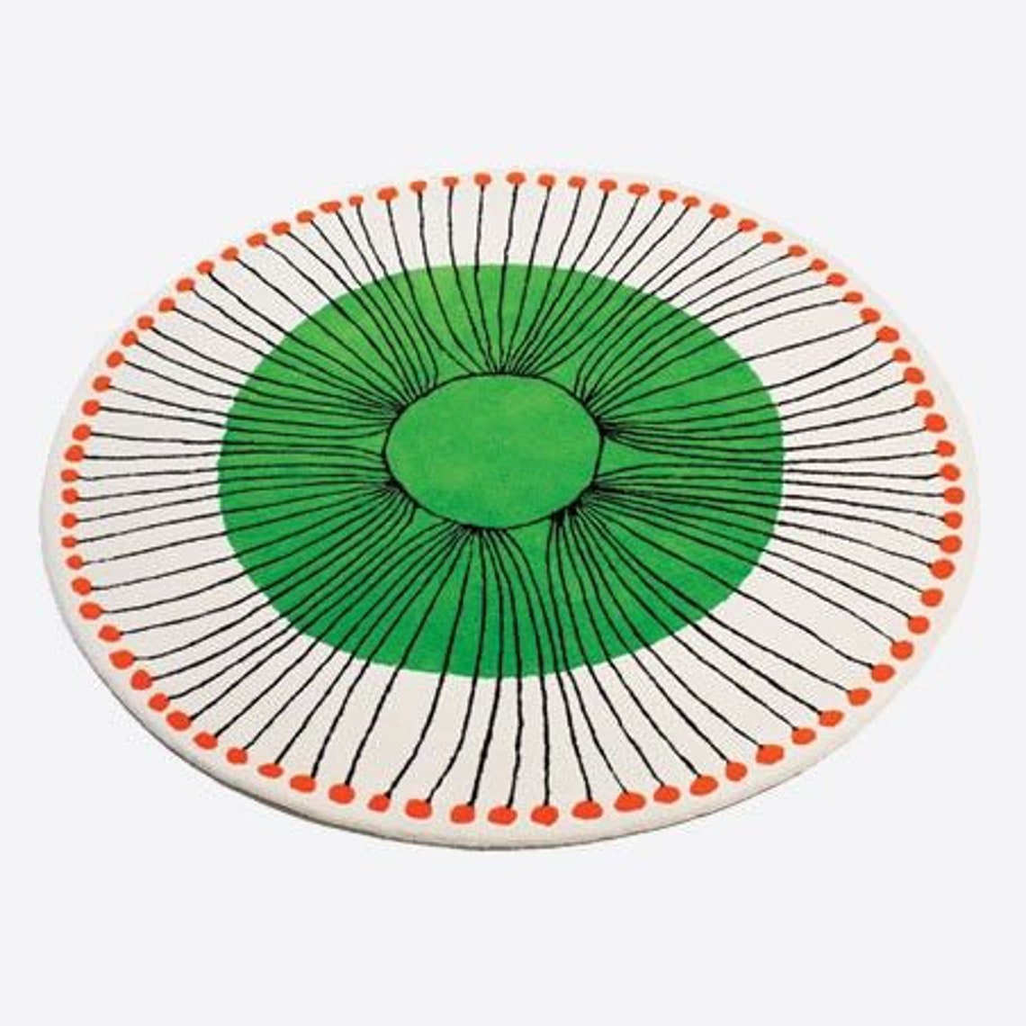 Handmade Designer Green Round Rug Bohemian Carpet Contemporary Etsy
