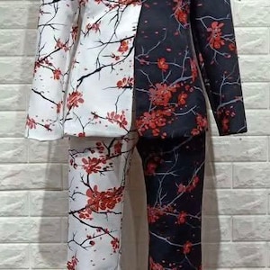 Cherry Blossom Split Pattern womens suit