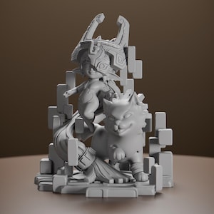 Figurine à peindre Midona (midna) zelda, chibi