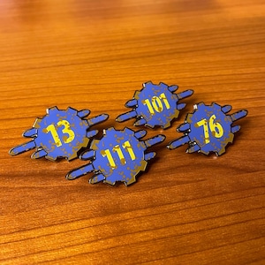 Fallout Vault Number Enamel Pins