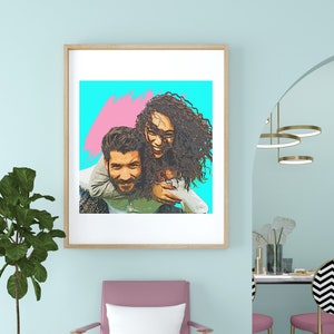 Indywidualny portret cyfrowy malowany, prezent świąteczny, grafika wektorowa, indywidualnie zaprojektowana sztuka cyfrowa, spersonalizowany portret, indywidualny portret rodzinny, portret zwierzaka.