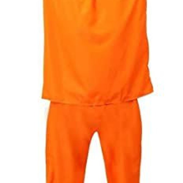 Adults Prisoners Convict Costume - Fancy Dress (Medium)