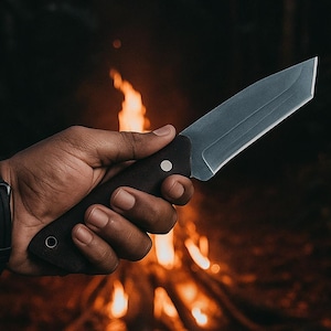 Crafted with precision, Sharp Carbon steel Hunting Knife, reliable, and ideal for camping and outdoor survival. Wedding Anniversary Gift