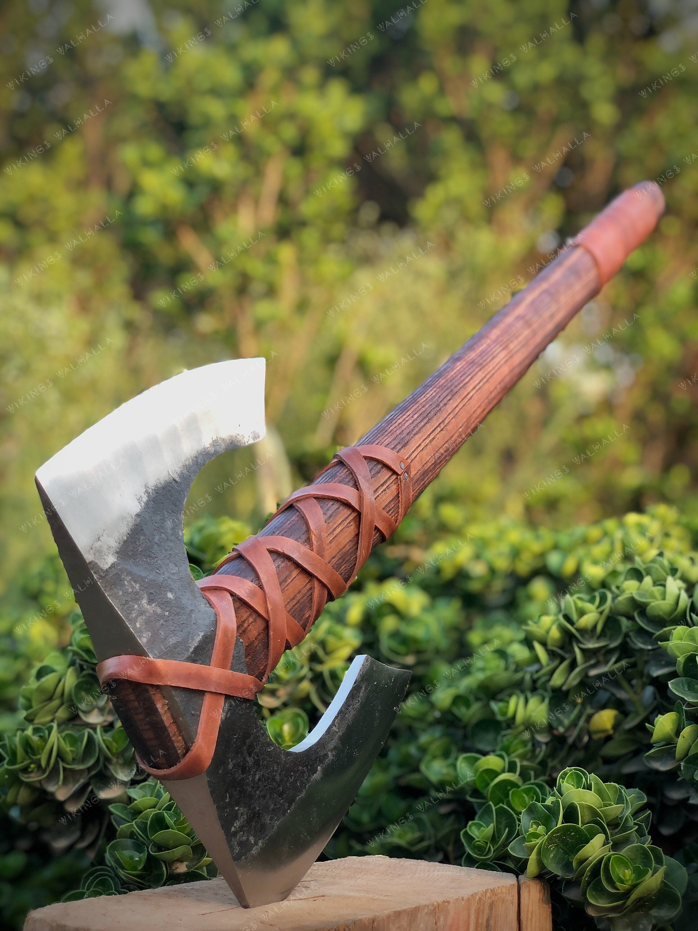 Wood Splitting Functional Axe, Hand Forged Viking Axe With