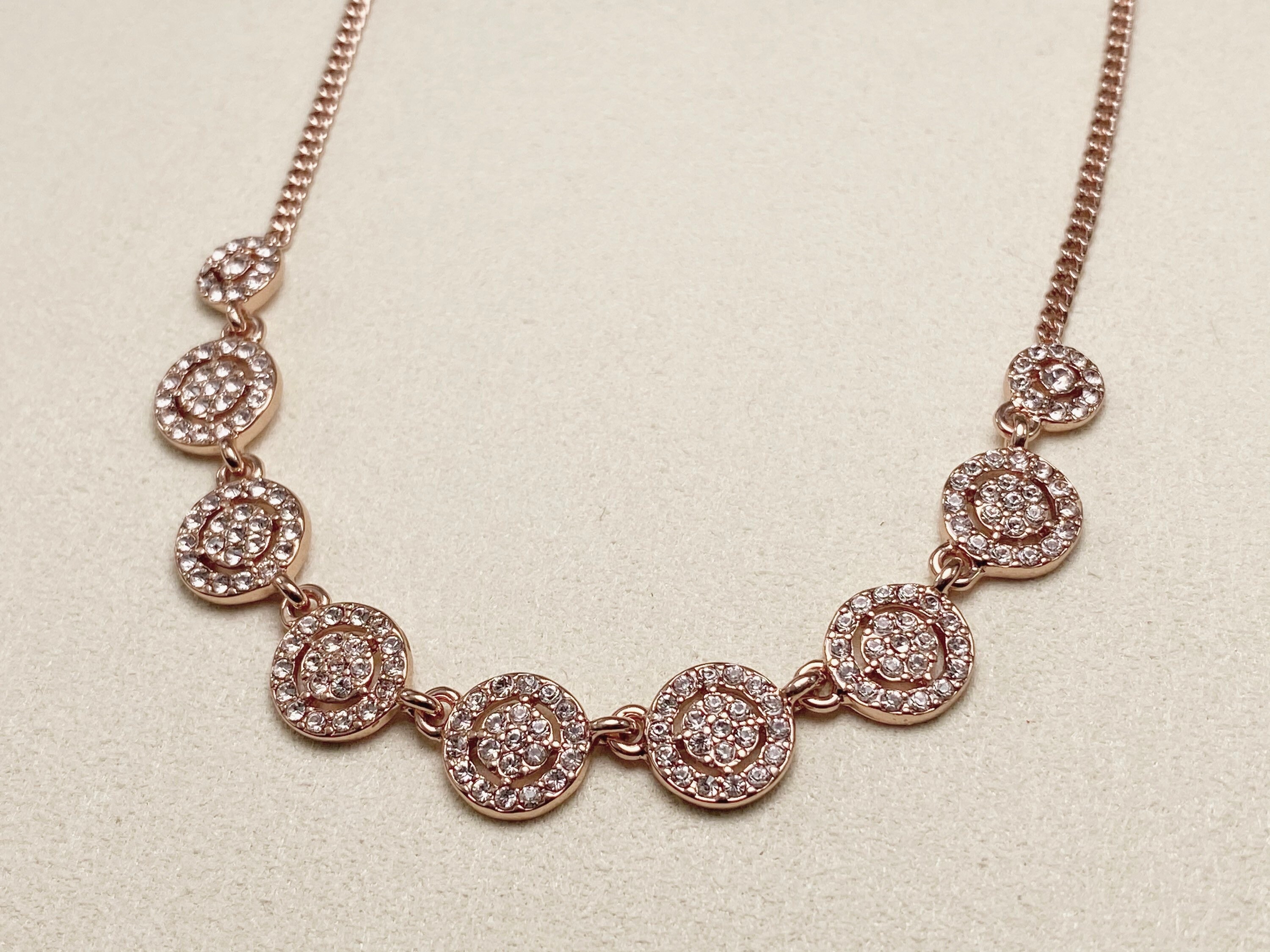 Vintage Givenchy Crystal Halo Collar Necklace(rose Gold-tone
