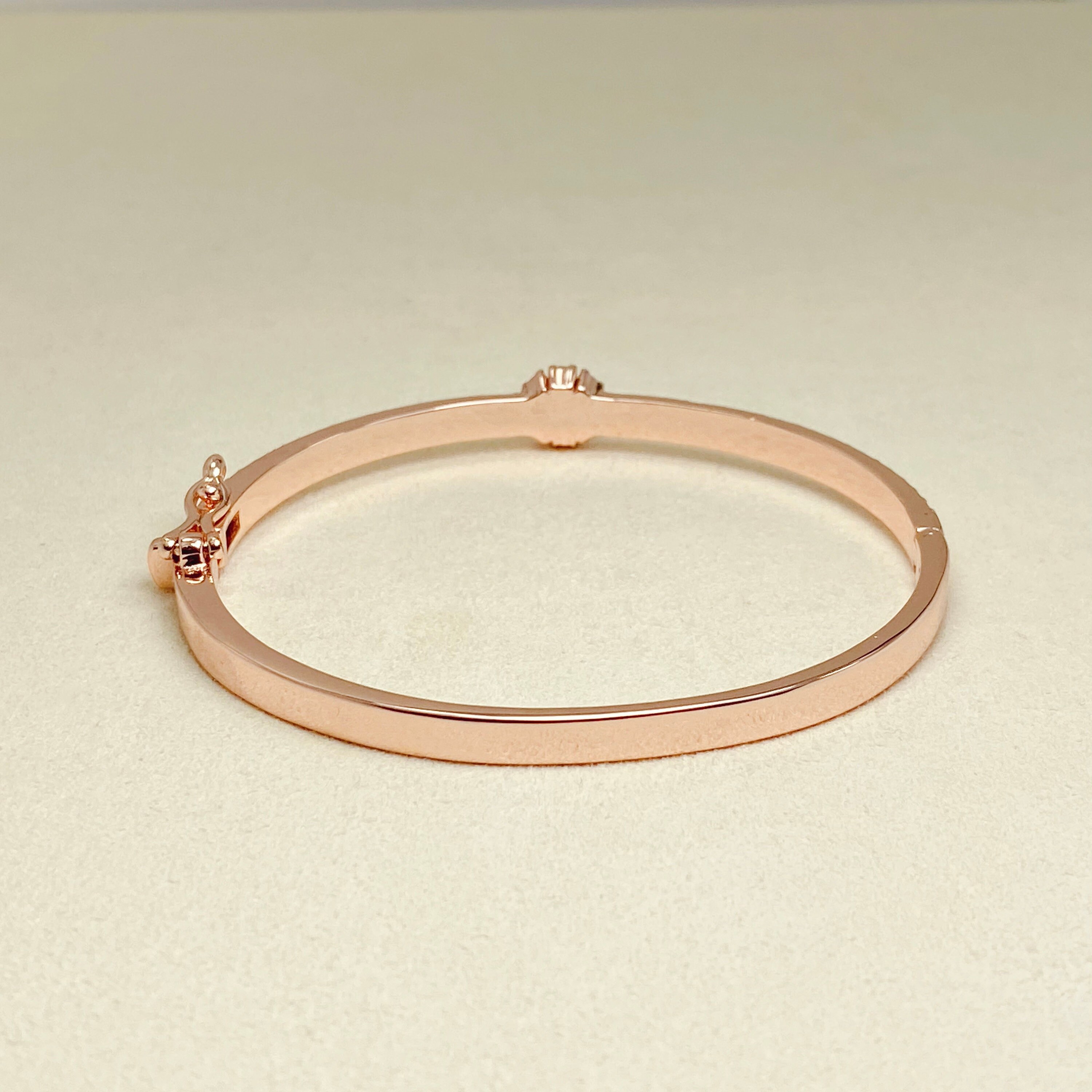 Givenchy crystal flower hinged bangle bracelet discount